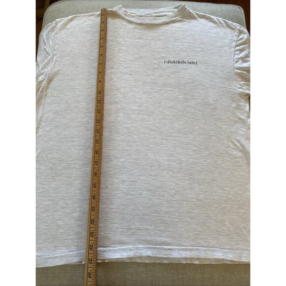 Canadian Mist Gray T-Shirt XL Single Stitch Vintage 80s 90s Wolf Logo Tee - Picture 6 of 13